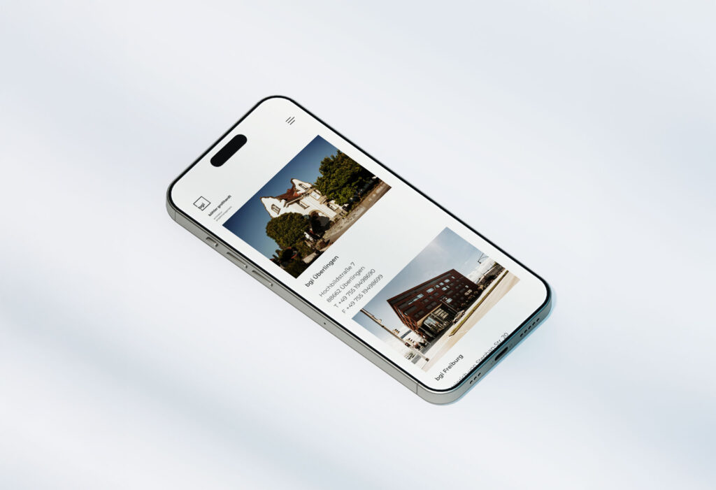 Responsive Website des Architekturbüros bgi Böhler Großhardt in Überlingen