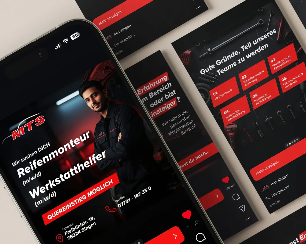 Karriereseite und Recruiting-Kampagne für MTS Singen